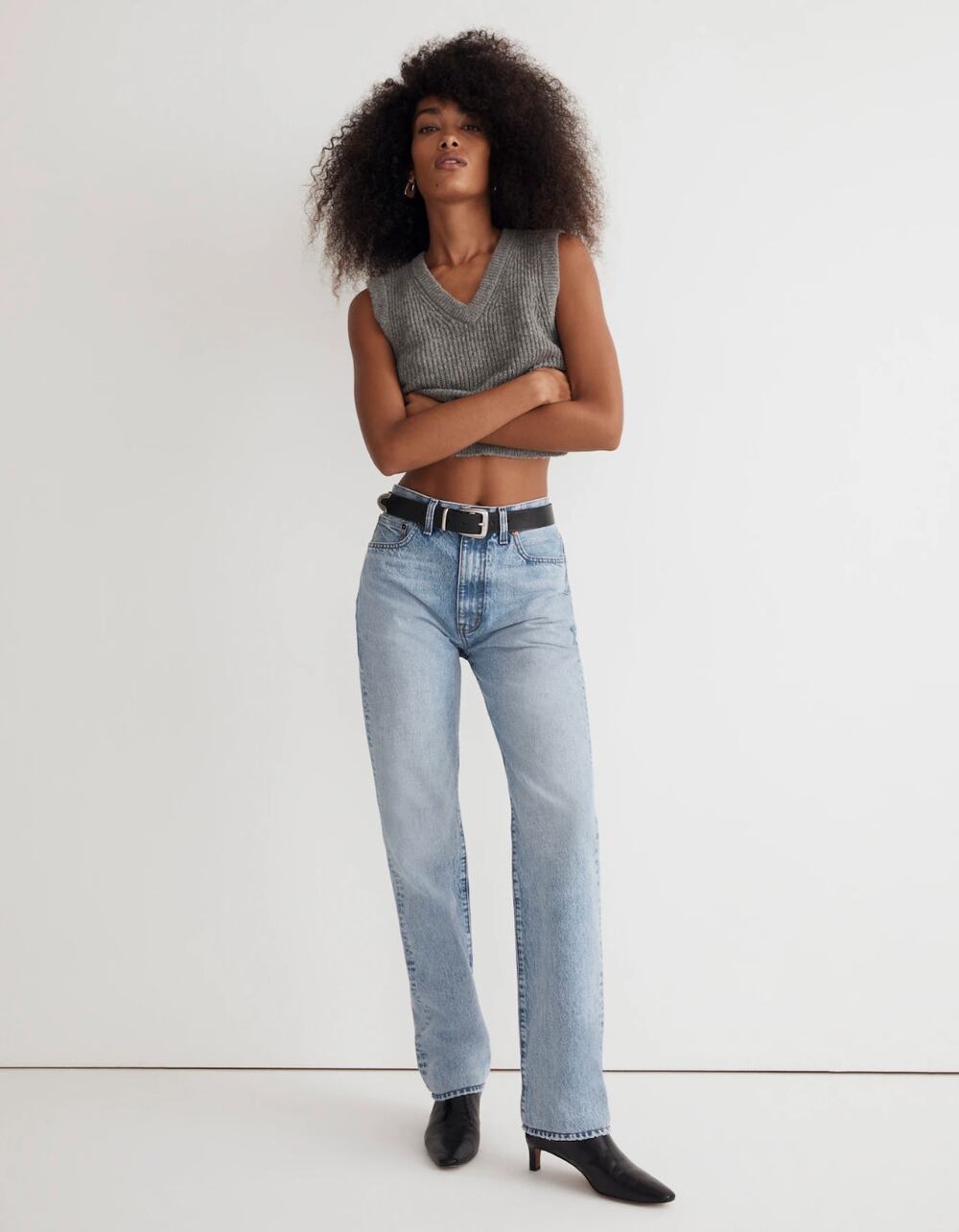 Madewell The '90s Straight Leg High Rise Jeans Light Blue Wash Women's Size26